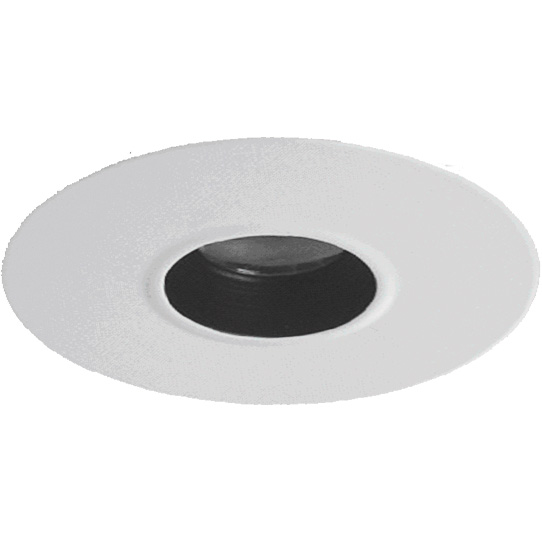 8471-5, 4" Black Baffle Pinhole Trim, with White Flange, FOR GU5.3 TYPE LAMPS - QuantaLight