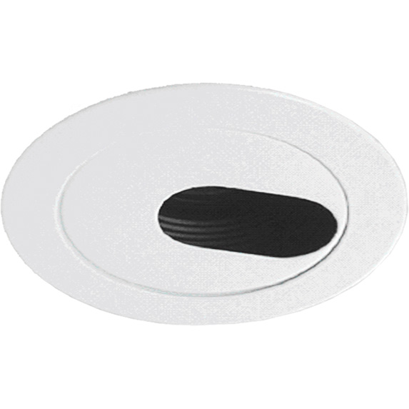 8474-5, 4" Trim, Slot with black interior on white cover, with White Flange, FOR GU5.3 TYPE LAMPS - QuantaLight
