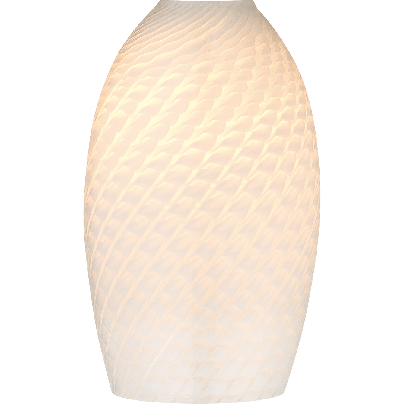 GS-540, White Frit Glass Vase Shade - QuantaLight