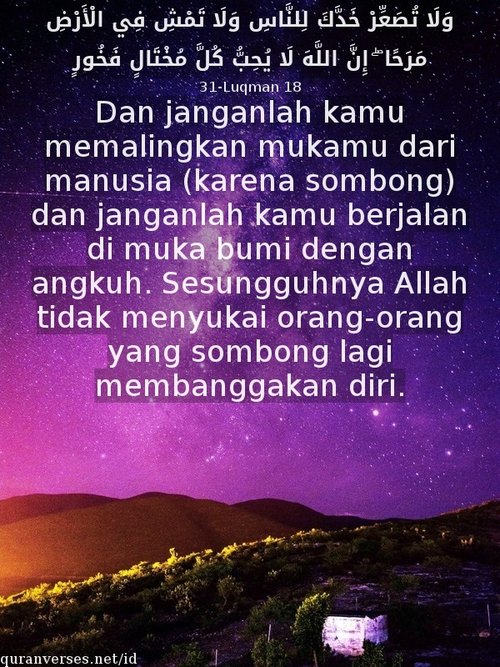 One day one hadits jangan berlaku sombong foto: Ayat Tentang Kesombongan Ayat Quran
