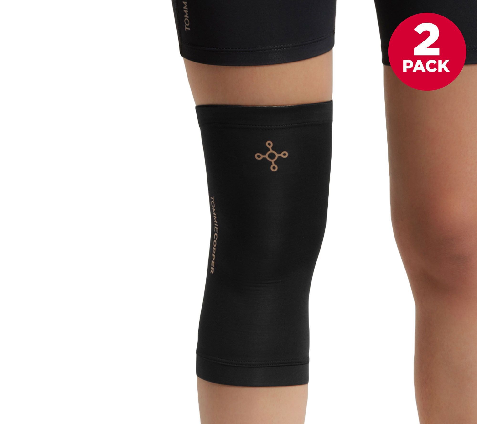 Tommy Kono Knee Sleeves . Tommie Copper Core Compression Set of 2 Knee Sleeves - QVC.com