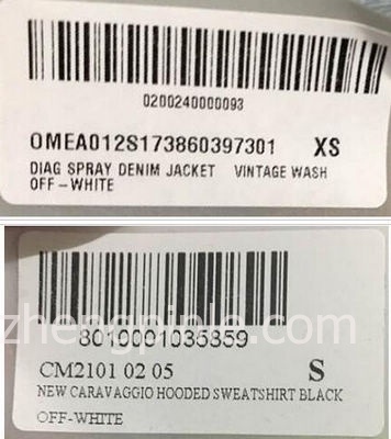 正品Off-White的衣服的吊牌標籤細節