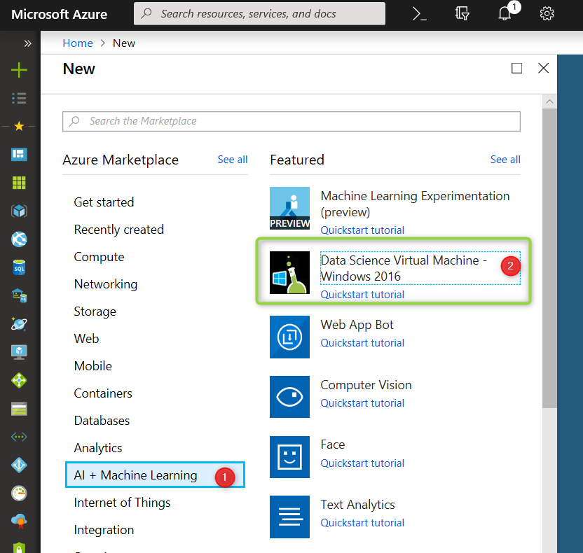 azure deep learning virtual machine