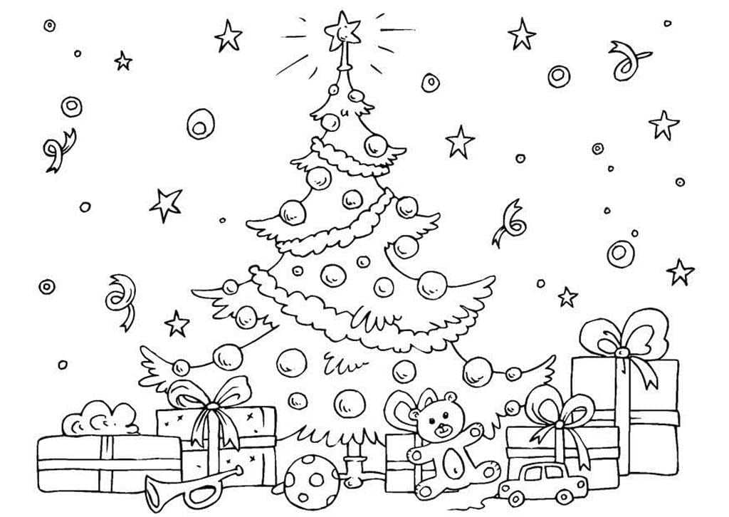 Coloring page tree to print. Christmas Tree Coloring Pages 105 Images Free Printable