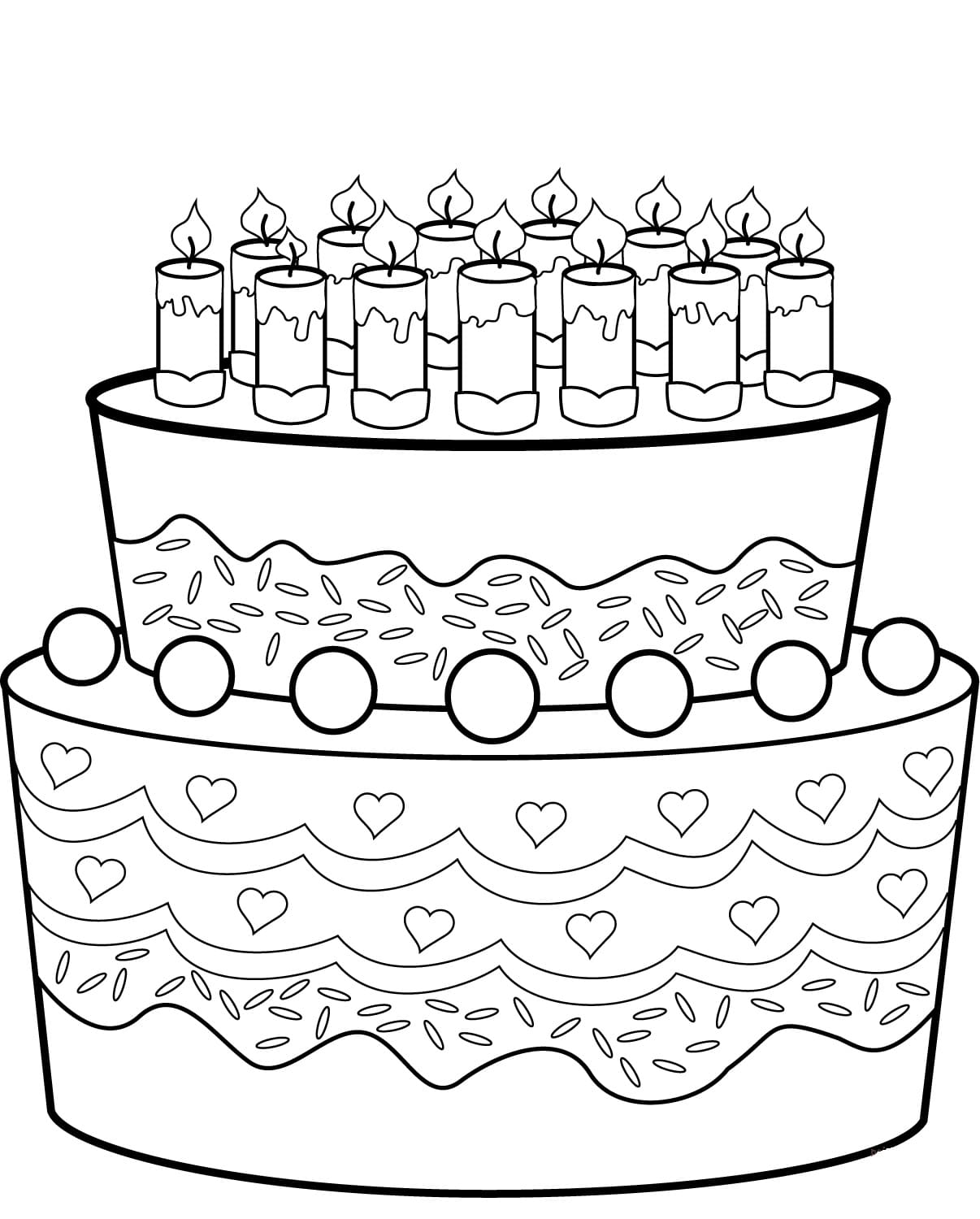 Disegni Di Torta Da Colorare 110 Immagini Per La Stampa Gratuita
