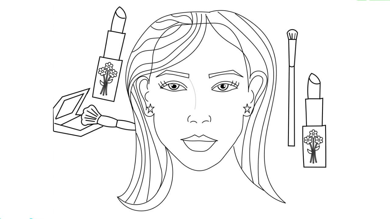 нарисованные ногти для раскраски