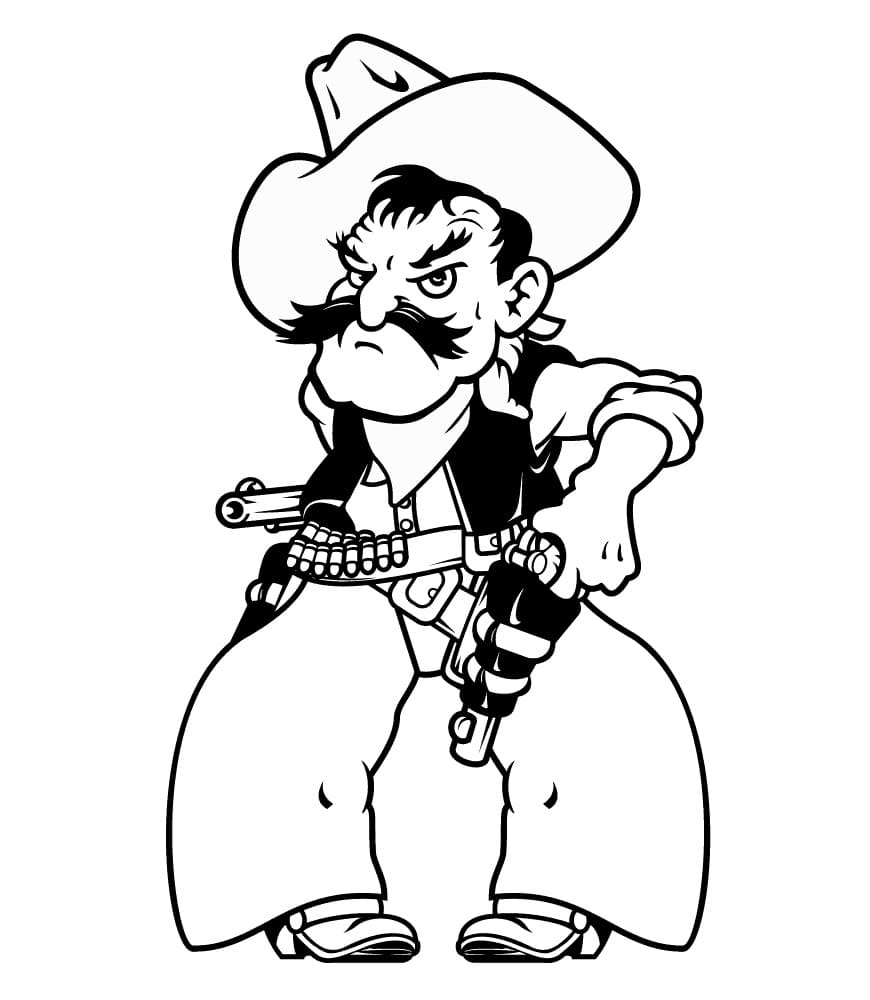cowboy coloring pages