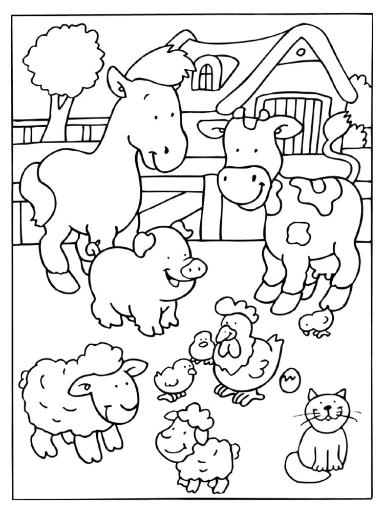 Where does our food come from? Farm Coloring Pages 100 Pictures Free Printable