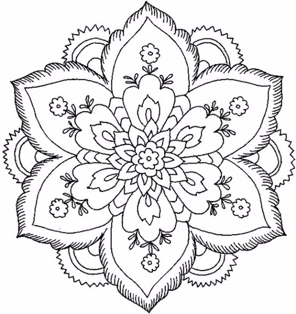 flowers coloring pages for adults