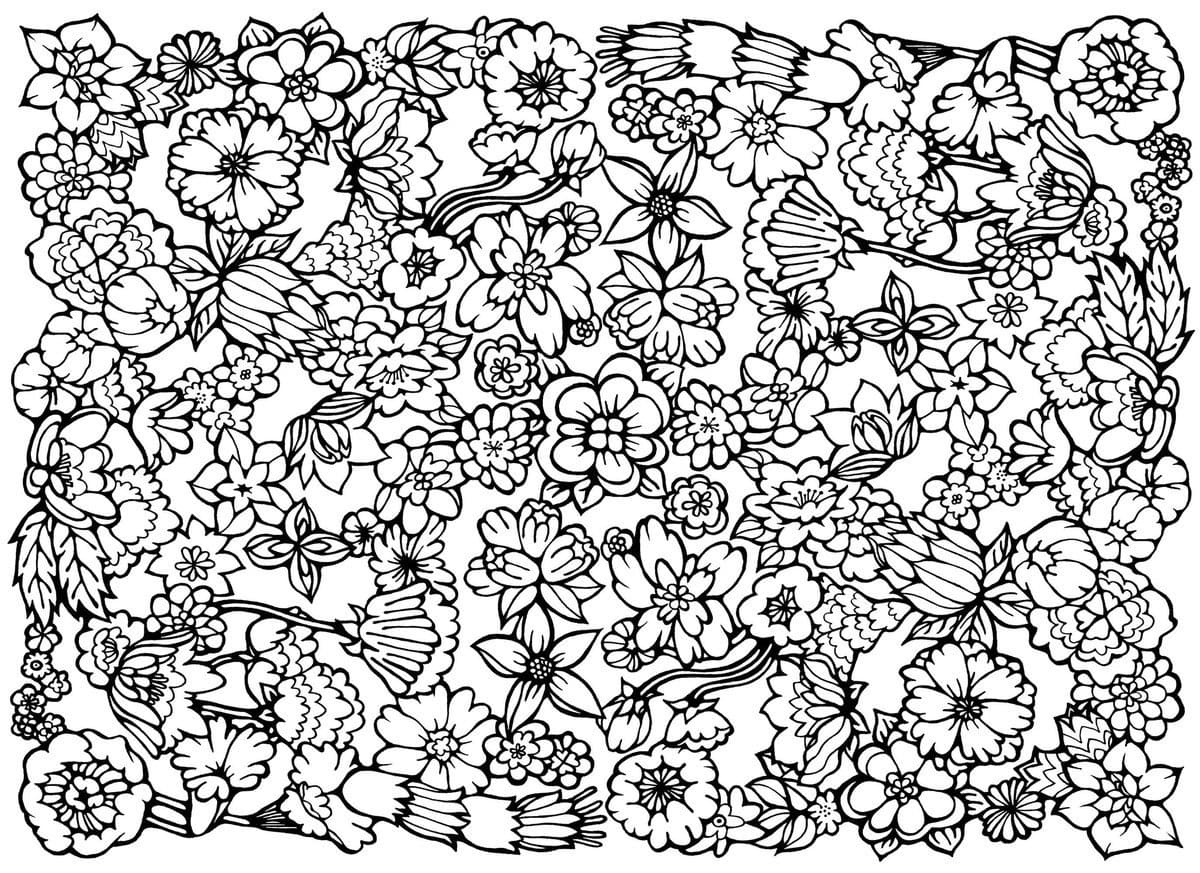 Express yourself and have fun with these adults coloring . Flowers Coloring Pages For Adults