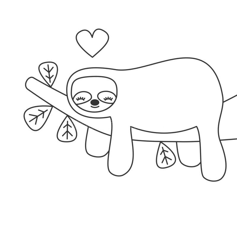 sloth coloring pages 100 pictures free printable
