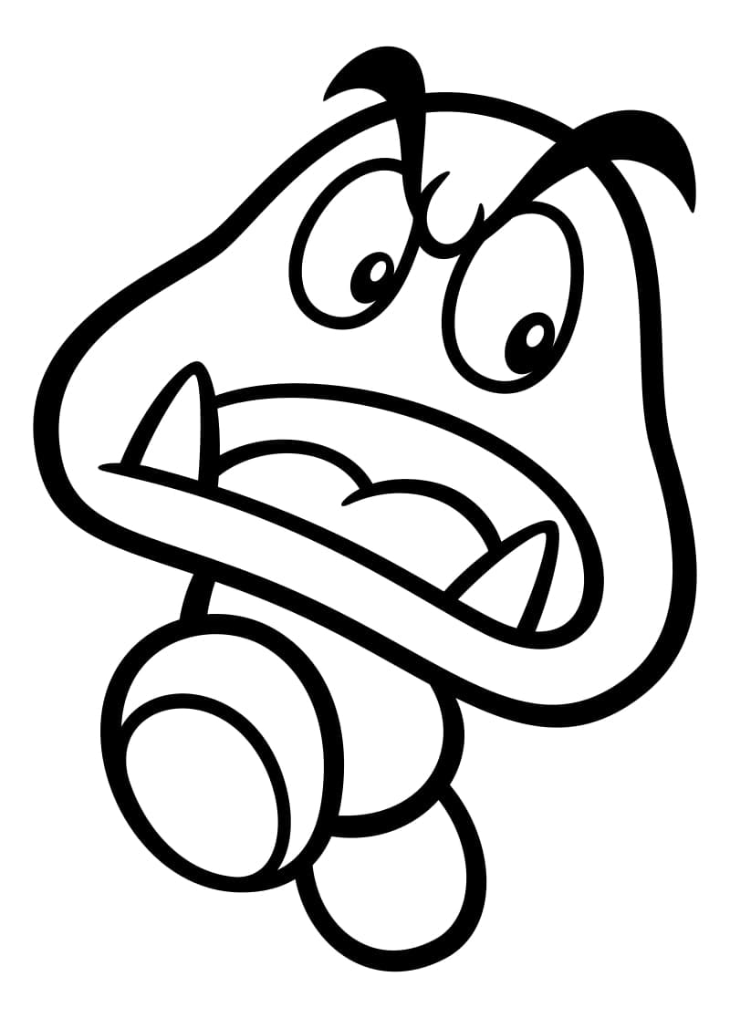 Goomba es uno de los enemigos en la serie de videojuegos de mario. Desenhos De Super Mario Bros Para Colorir Imprimir Gratis