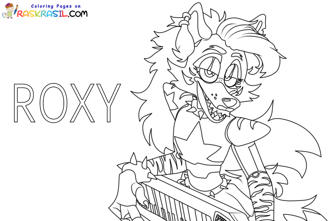 Some would like to have a wolf as a pet, but it's a very bad idea ! Roxanne Wolf Fnaf Coloring Pages Raskrasil Com