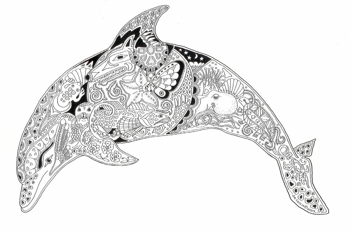Delfin mandala delphine, iman, coloring pages, 1, kids rugs, decor,. Ausmalbilder Mandala Delphin