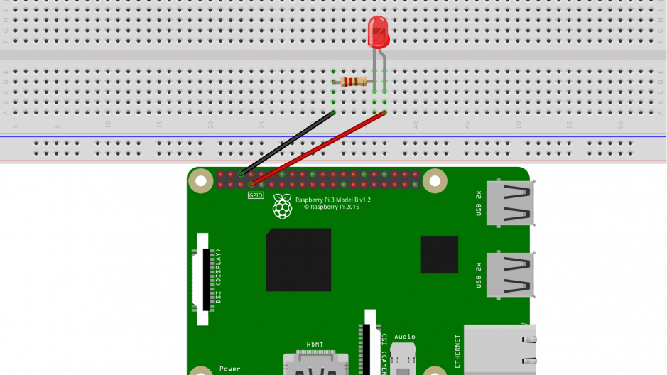 Allumer et éteindre une LED avec la Raspberry Pi et Python.