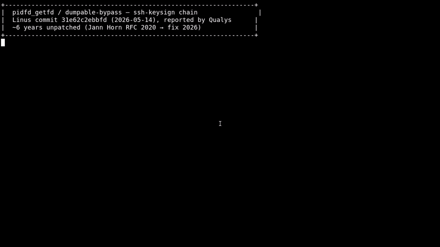 Critical Linux Kernel Flaw ‘ssh-keysign-pwn’ Exposes SSH Keys and Shadow Passwords Critical Linux Kernel Flaw ‘ssh-keysign-pwn’ Exposes SSH Keys and Shadow Passwords
