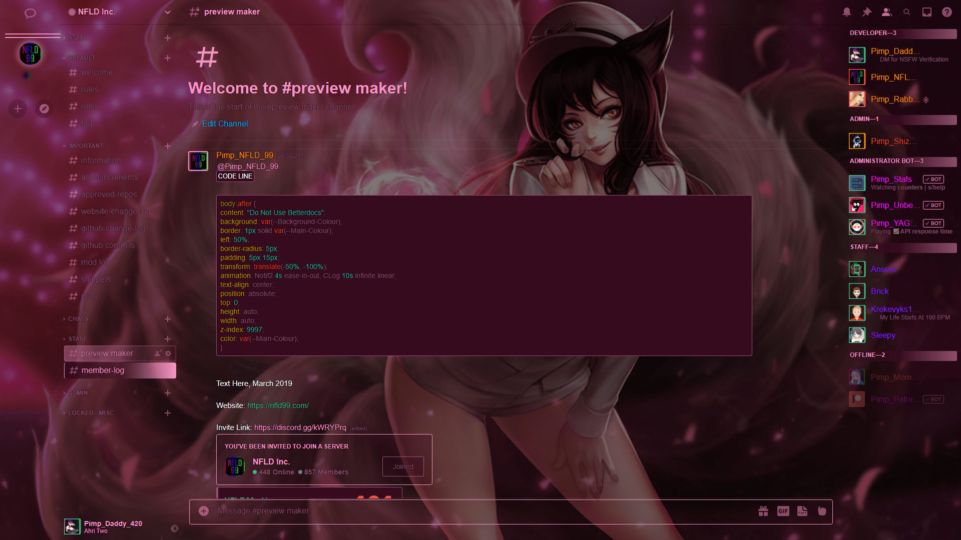 Discord anime jrpg brought to life, collecting over 500 unique cards with s...