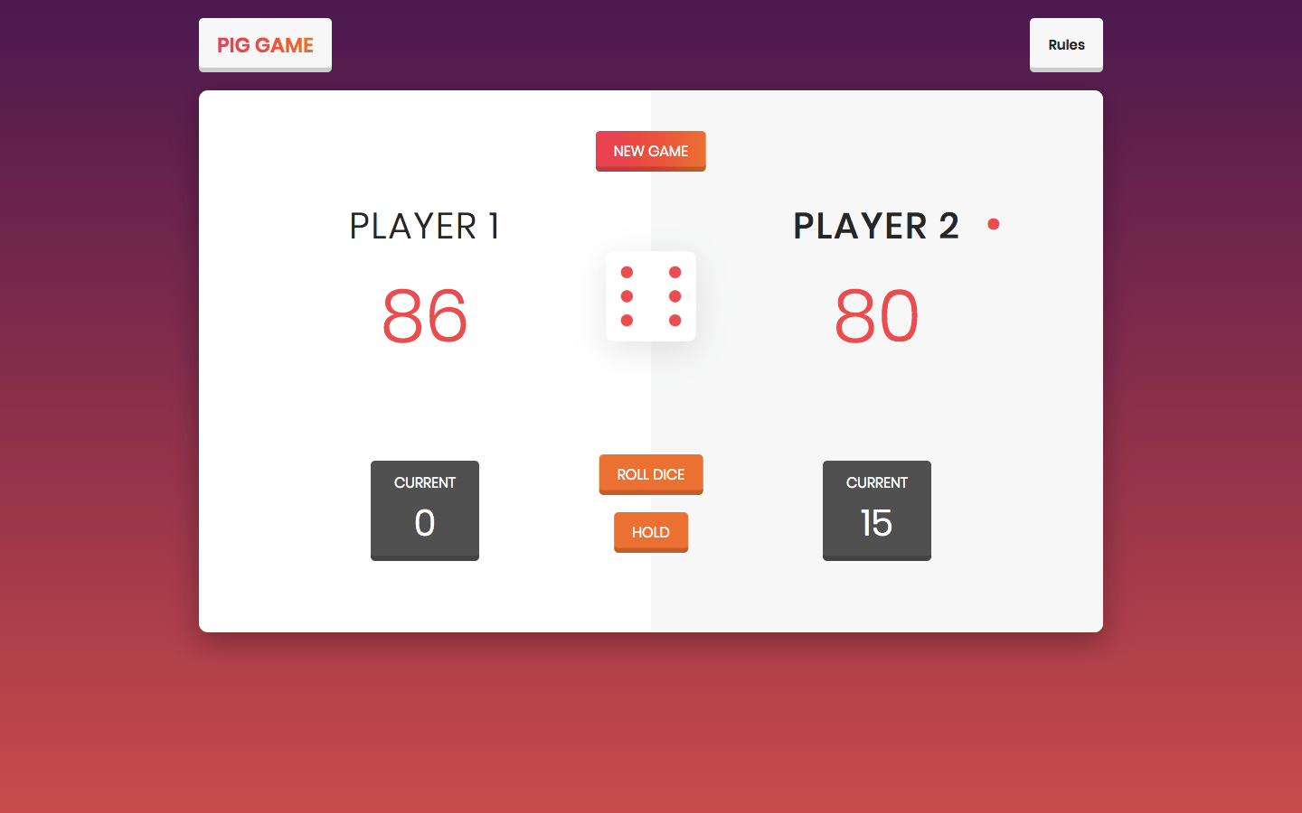 So how do you play pig? Github Ajaykumar1196 Pig Game A Simple Dice Game