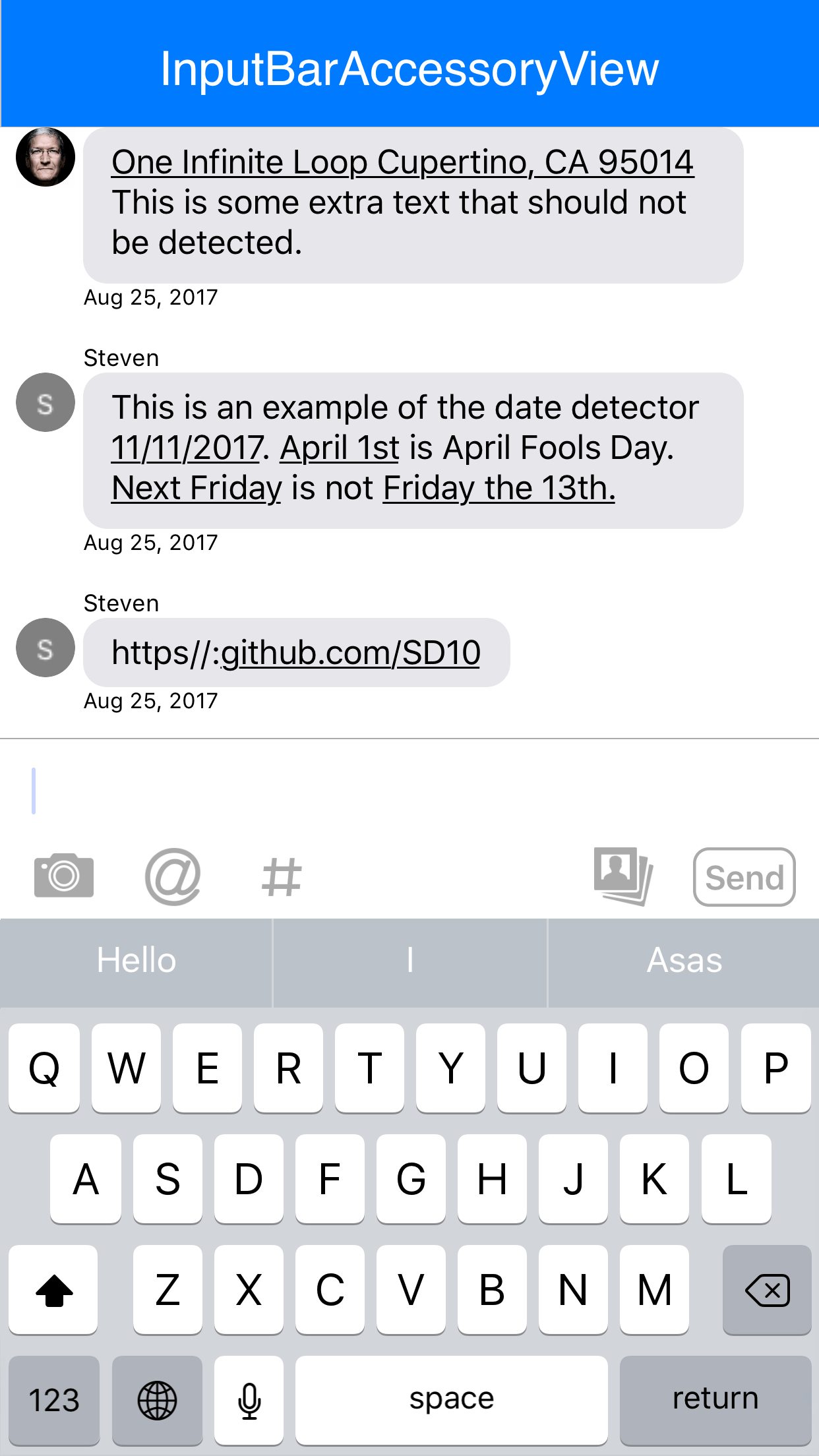 A Simple And Easily Customizable Inputaccessoryview For Making Powerful Input Bars With Autocomplete And Attachments