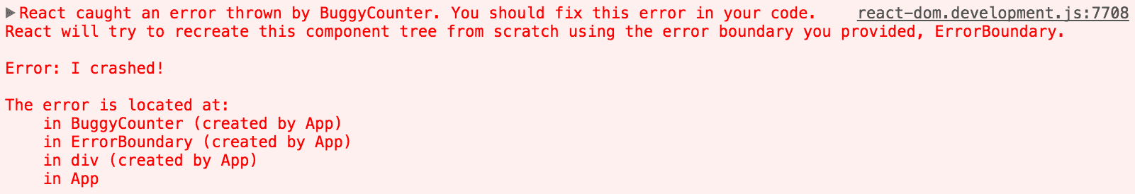 It is always necessary to understand the cause of the error, such as whether it is due to the imprecision of your equipment, your own estimations, or a mistake in your experiment. Error Boundaries React