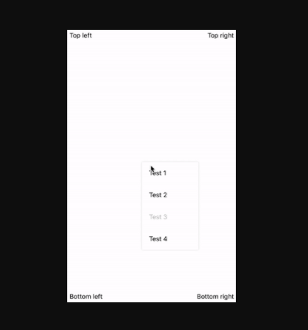 Material Popup Menu For React Native | Reactscript