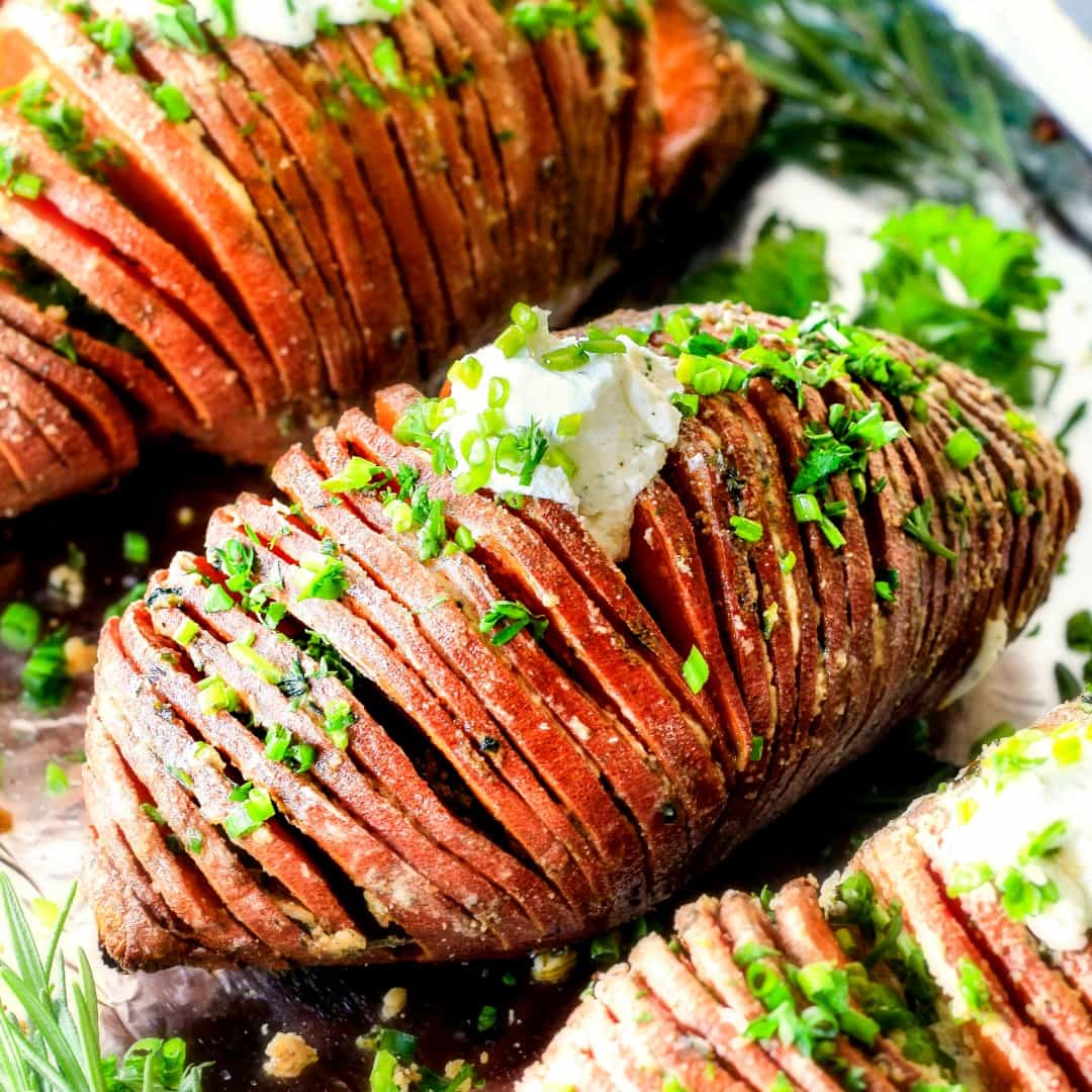 Learn to create the potato thanksgiving turkey. Hasselback Sweet Potatoes Recipe Real Housemoms