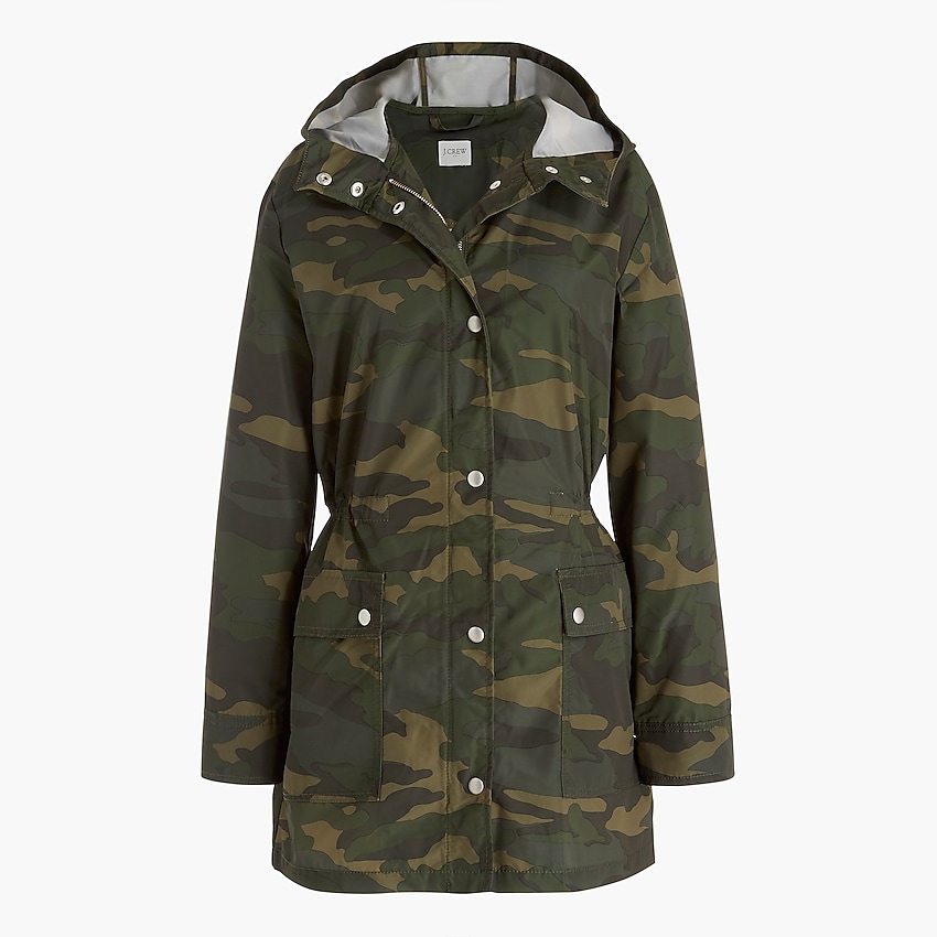 camo raincoat