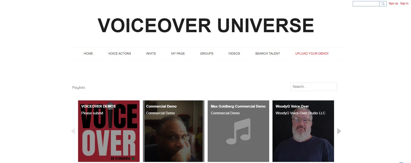 Voice over universe