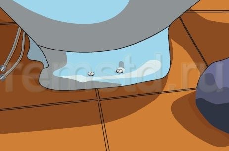 4. Прикручиваем биде к полу