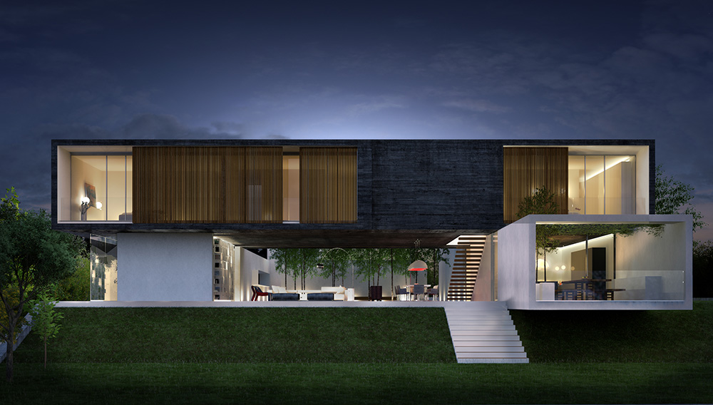 Architectural Rendering 3d Architectural Visualisation Of A Detached House In Morelia Mexico