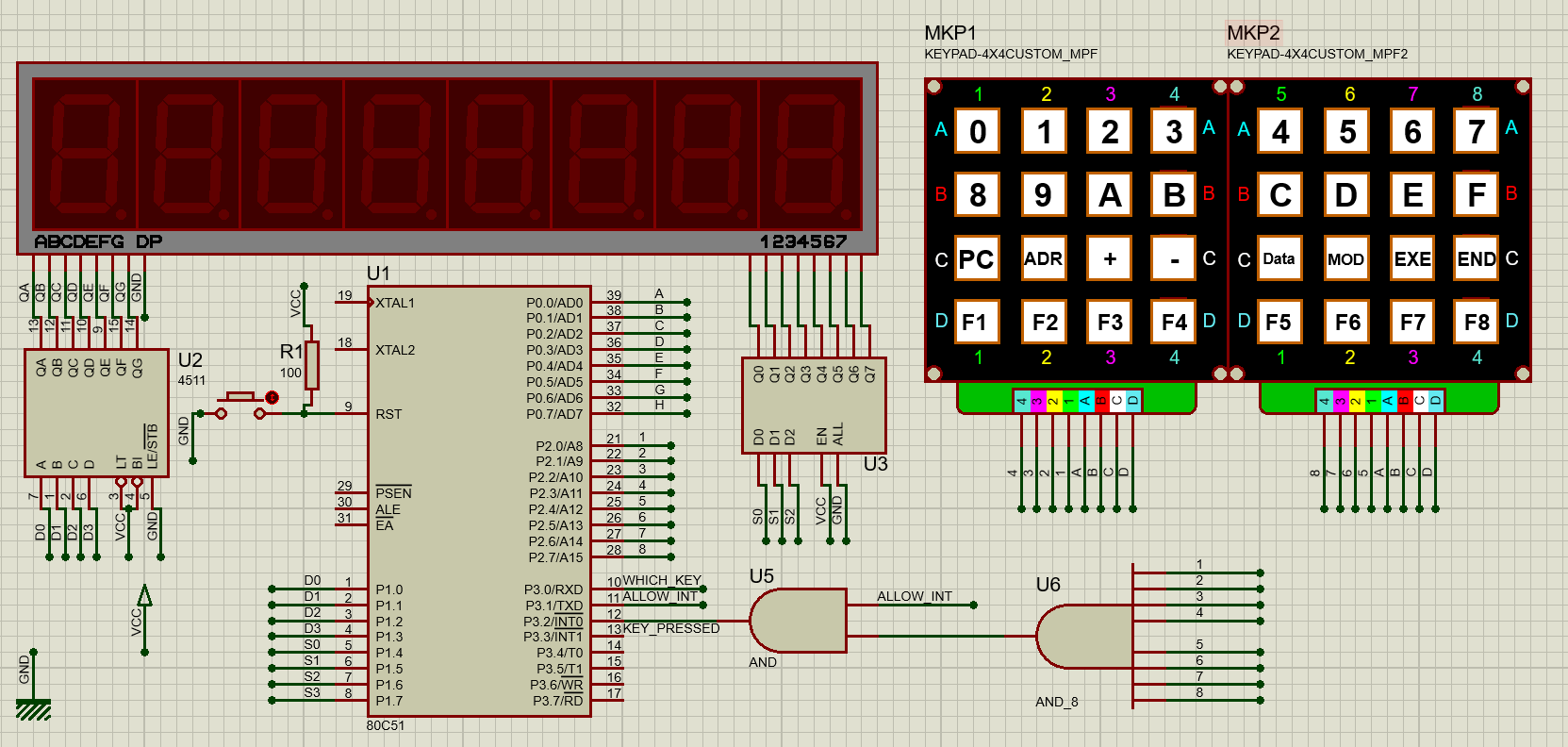 8086 Microprocessor Based Mini Projects With Circuit Diagram