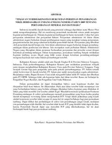 Pp nomor 5 tahun 2021.pdf. Tinjauan Yuridis Kepastian Hukum dan Perizinan Penambangan Nikel Berdasarkan Undang-Undang Nomon ...