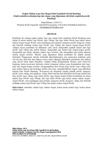 Kajian makna logo dan slogan klub sepakbola persib bandung (studi semiotika terhadap logo dan slogan yang digunakan oleh klub sepakbola persib bandung). Kajian Makna Logo Dan Slogan Klub Sepakbola Persib Bandung Studi Semiotika Terhadap Logo Dan Slogan Yang Digunakan Oleh Klub Sepakbola Persib Bandung Upi Repository