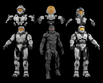 This is a full armor mod for all races and genders. Halo Spartan 3d model