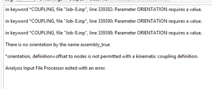 Orientation, Definition=Offset To Nodes Is Not Permitted With A Kinematic Coupling Definition - Dassault: Abaqus Fea Solver - Eng-Tips 296_x_702_png