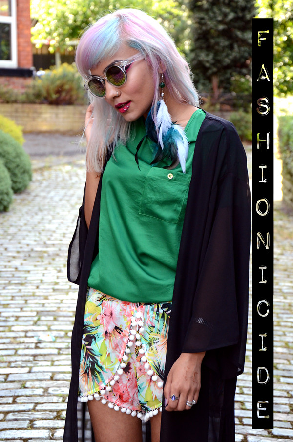 OUTFITS // Tropical Print Pom Pom Shorts and Male Entitlement