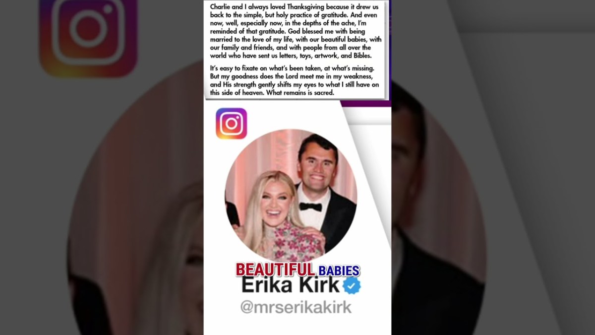 Erika Kirk shares heartfelt Thanksgiving message: 'God blessed me' #shorts Erika Kirk shares heartfelt Thanksgiving message: 'God blessed me' #shorts