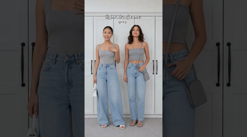Jeans & top colour guide you must know 👖❤️ | #fashion | Created with AI & human creative direction