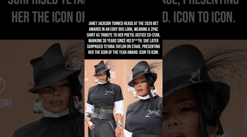 Janet Jackson Honors Tupac With Edgy 90s Shirt At The BET Awards! 👕🖤🔥