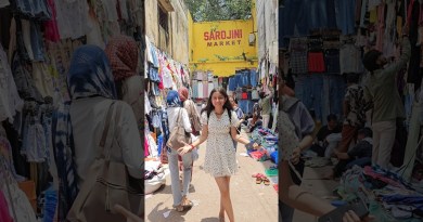 Creating a whole outfit in one color challenge in sarojini nagar 🤭 #shorts #ytshorts #fashion