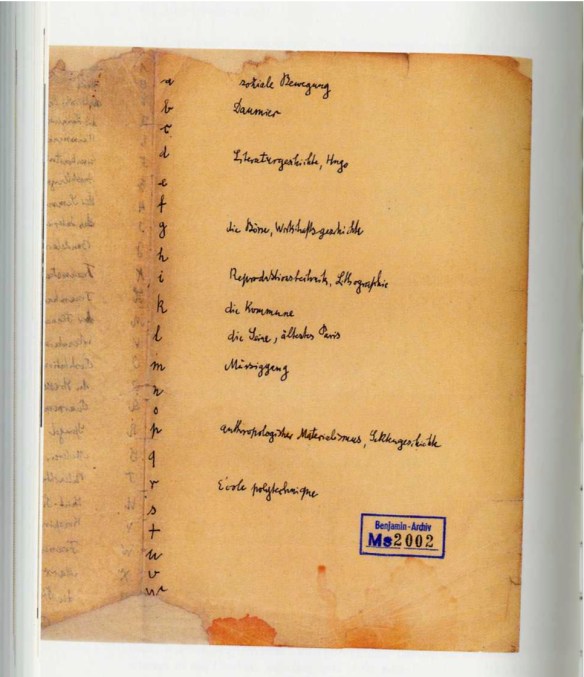 November 2012 Researching Benjamin Researching