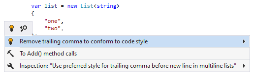 Code Syntax Style: Trailing Commas | ReSharper