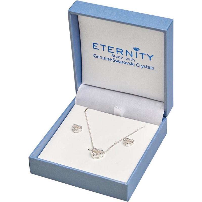 Buy Eternity Swarovski Womens Earrings And Necklace Silver