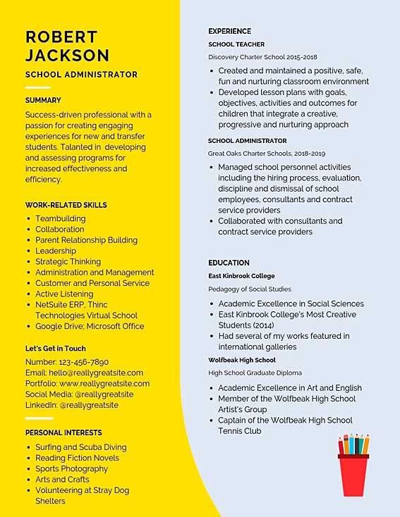 The difference between a cover letter & writing sample. School Administrator Resume Samples & Templates PDF+Word 2020 | School Administrator Resumes Bot