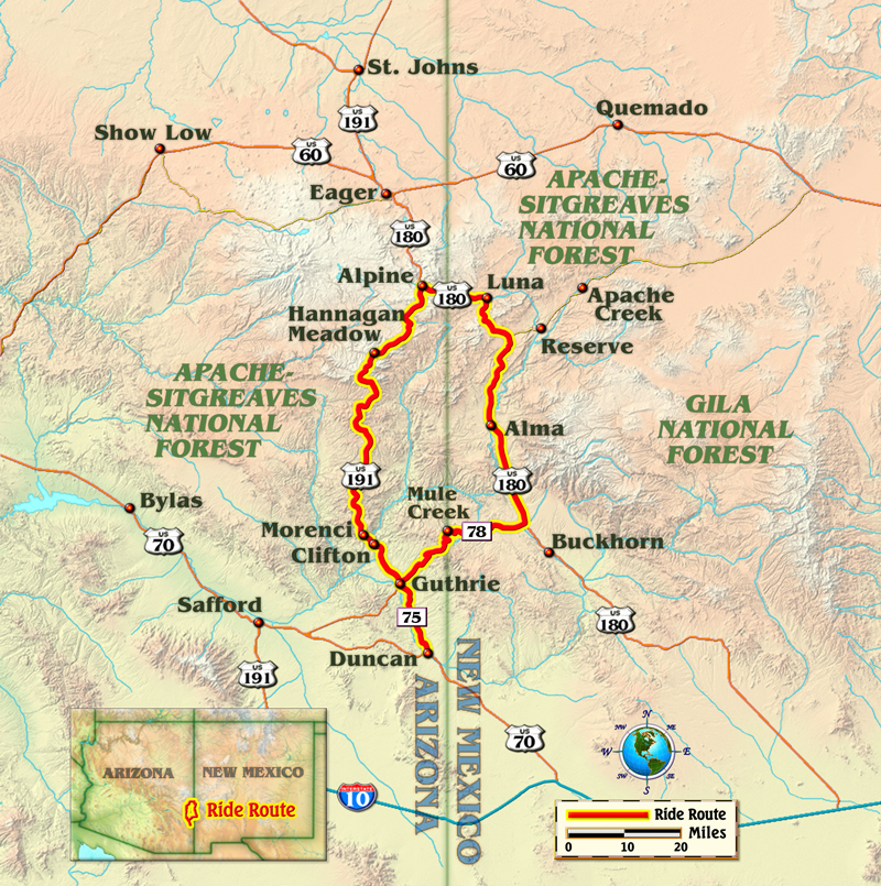 Arizona Motorcycle Roads Map | Reviewmotors.co
