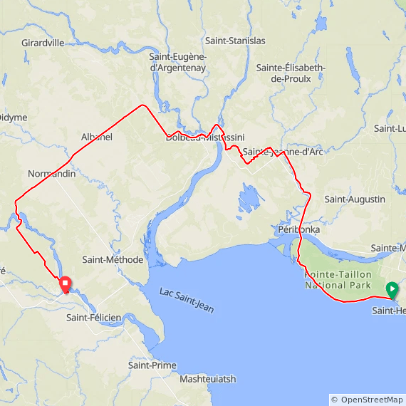 PortneufSaguenayLac SaintJean velo camping tour Bike New England