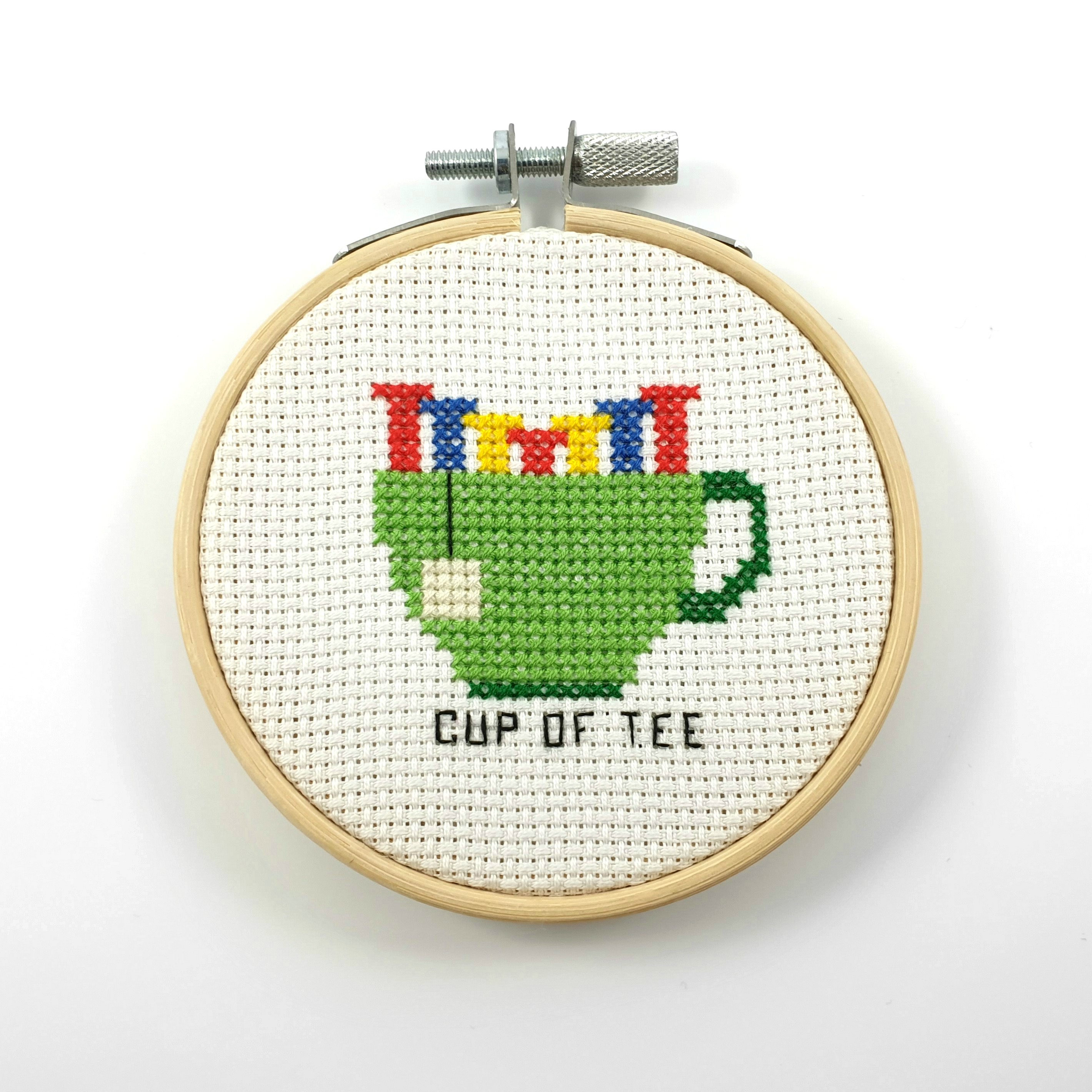 Cup of tee cross stitch pdf pattern