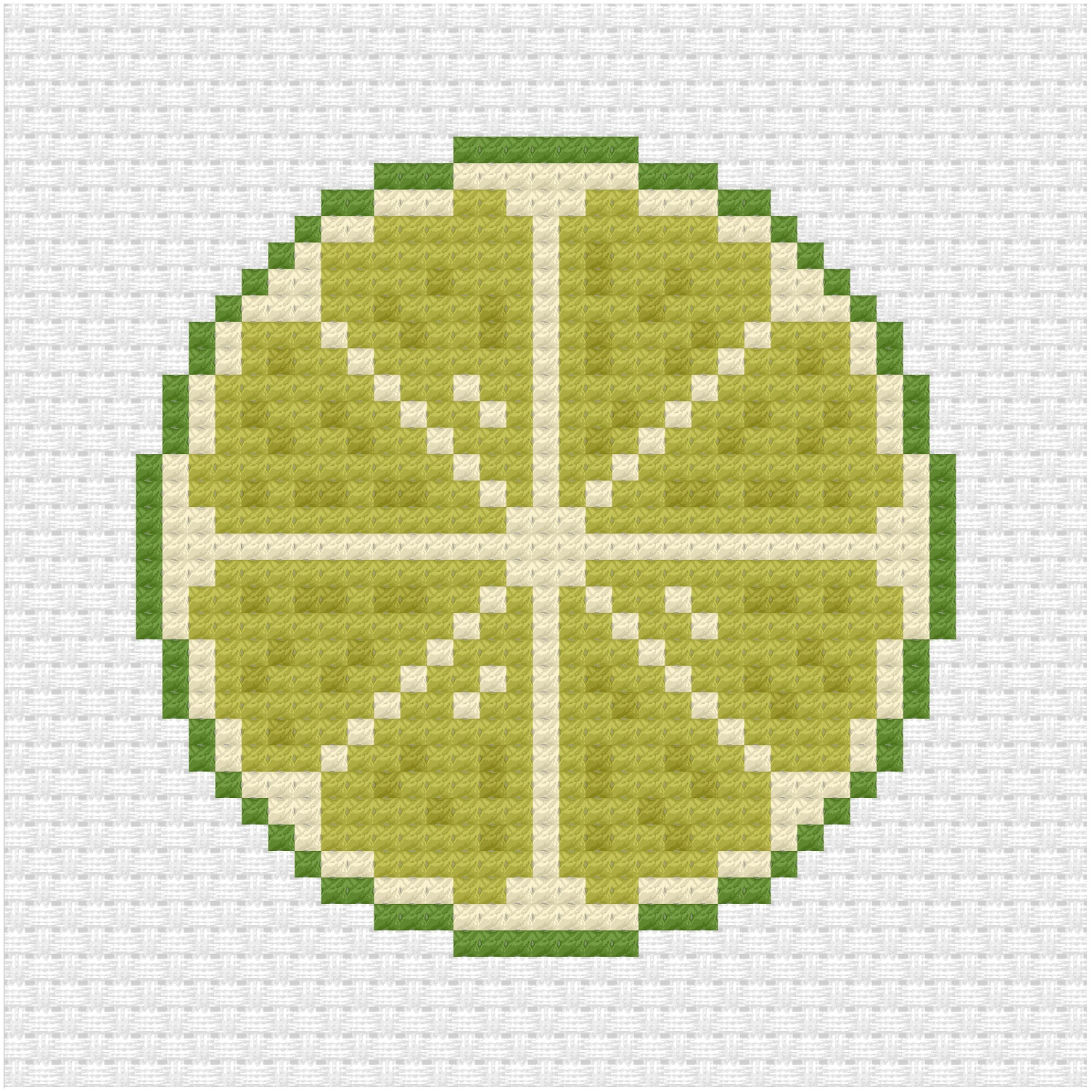 Lime cross stitch pdf pattern
