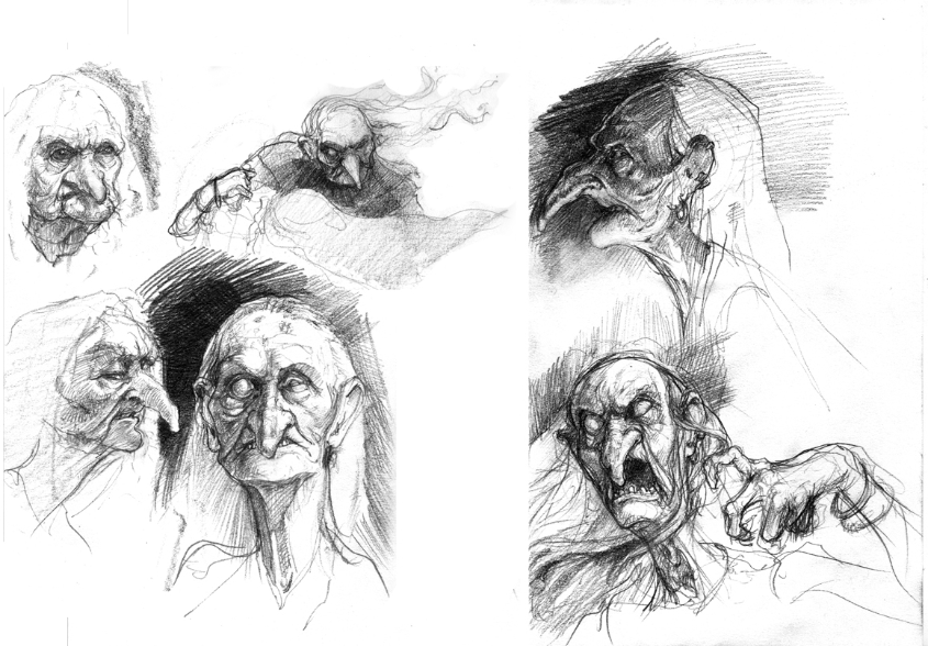 страшные картинки рисовать