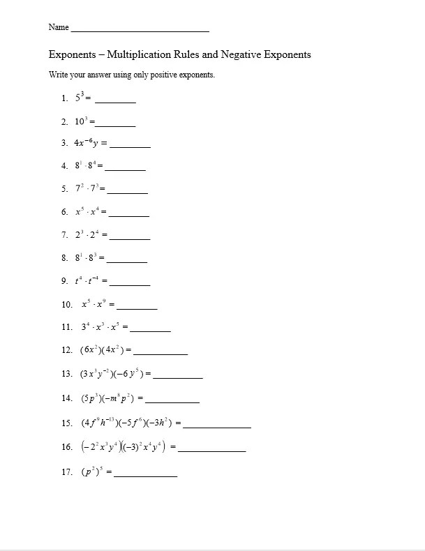exponents riverside math